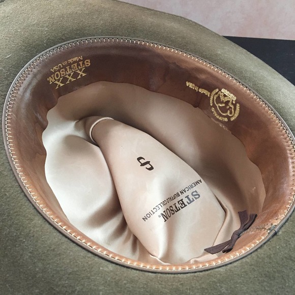 Stetson Rawhide Crushable Buffalo Felt Hat 7 1/8 - Picture 10 of 11